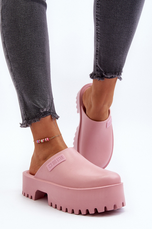 Dámské žabky s masivní podrážkou Big Star NN274020 Růžové