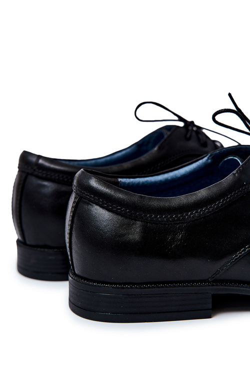 Pánské Polobotky Bednarek Elegantní Kožené Obuv Černé Gaspare