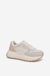 Zateplené dámské sneakersy na platformě Big Star SS274008 HI-POLY SYSTEM světle béžové