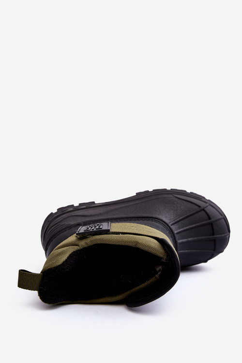 Dětské sněhule s rázovou podšívkou zateplené Khaki Big Star MM374123