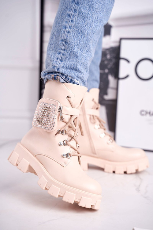 Dámské Kotníkové Boty Béžové Seul