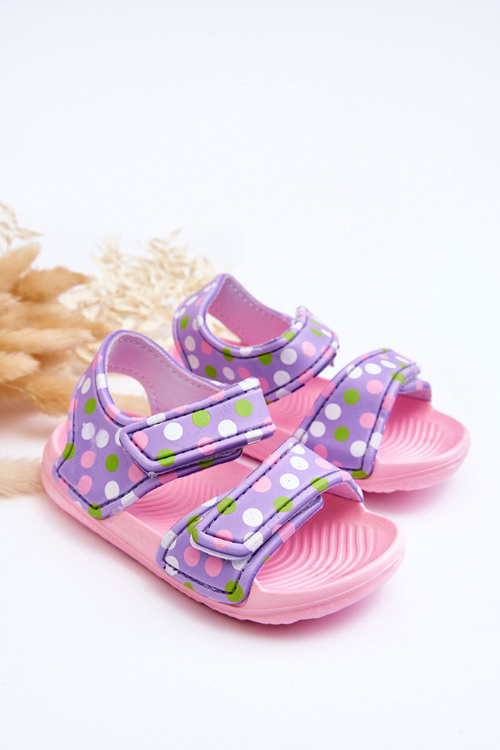 Dětské pěnové sandály se světlem vzorem Růžovo-fialová Malaga
