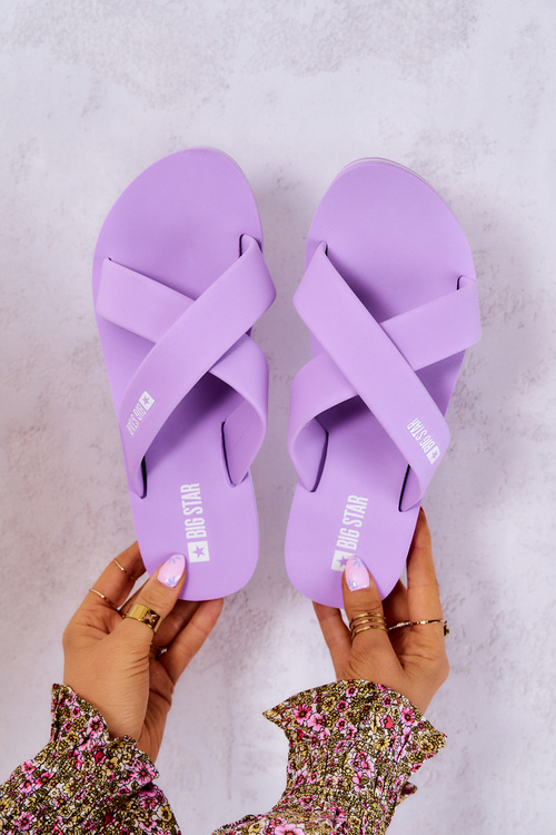 Pěna dámské pantofle Big Star JJ274A340 Fialová