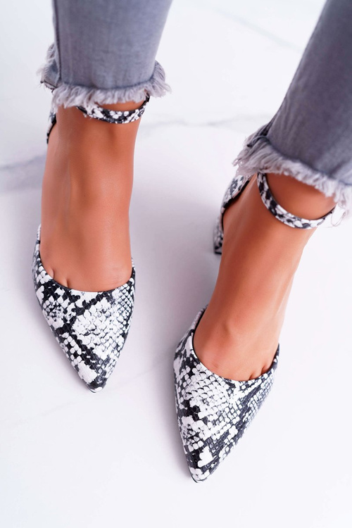 Dámske sandále na stĺpiku Snake Skin Kehira