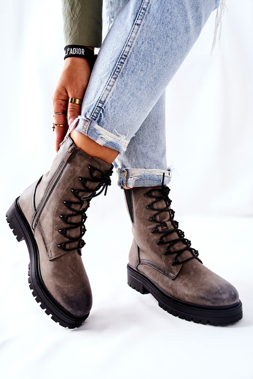 Boty Izolované Sergio Leone šedé TR756