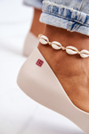Ženské voňavé baleríny gumy Zaxy JJ285045 Beige
