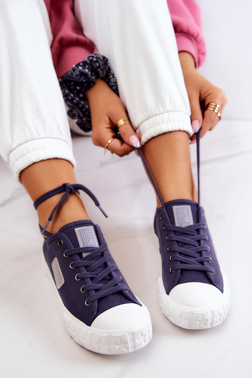 Klasická ženská veľká hviezda JJ274494 Navy Blue tenisky