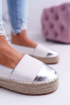 Espadrilles Dámska biela platforma Ringer