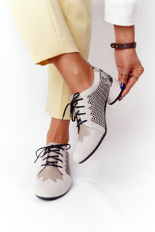 Pletené Polobotky Na Podpatku Maciejka 04890-04 Béžove