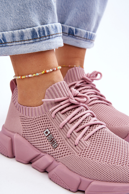 Dámské lehké tenisky Memory Foam System Big Star JJ274266 Růžove