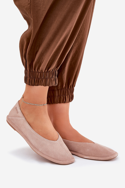 Semišové Dámské Baletky Big Star RR274081 Růžové