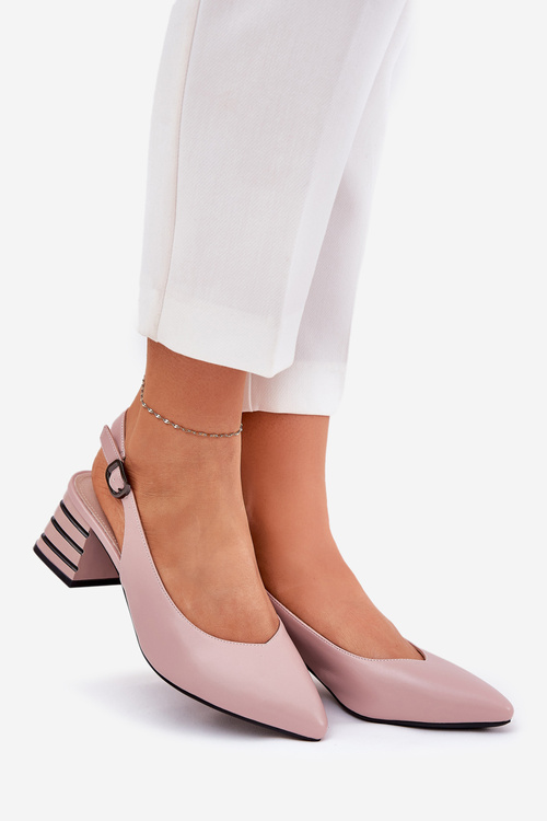 Dámske Sandále Na Opätku So Špicatými Prstami Vinceza 62217 Špinavá Ružová