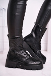 Dámské Kotníkové Boty Grunge Černé Don't Stop