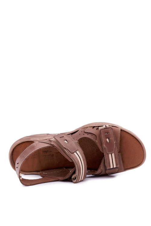 Pánske kožené sandále hnedé lop