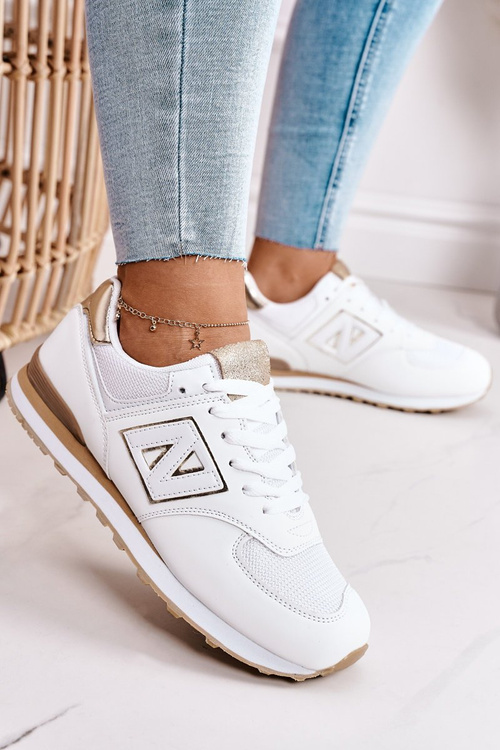 Dámská Sportovní Obuv Sneakersy Bile-Zlaté Last Minute