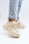 Dámské tenisky na robustní podešvi, béžové Windamella