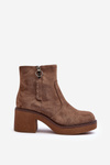 Dámske topánky Romella Brown Zipper