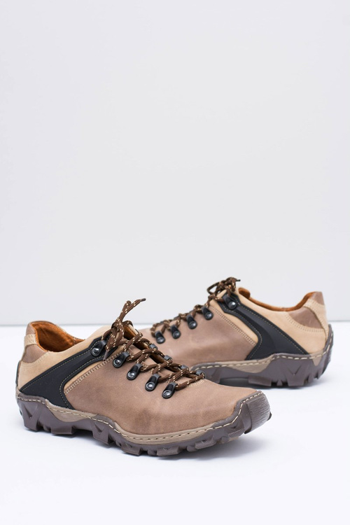 Pánské trekové boty hnědé kožené Bednarek