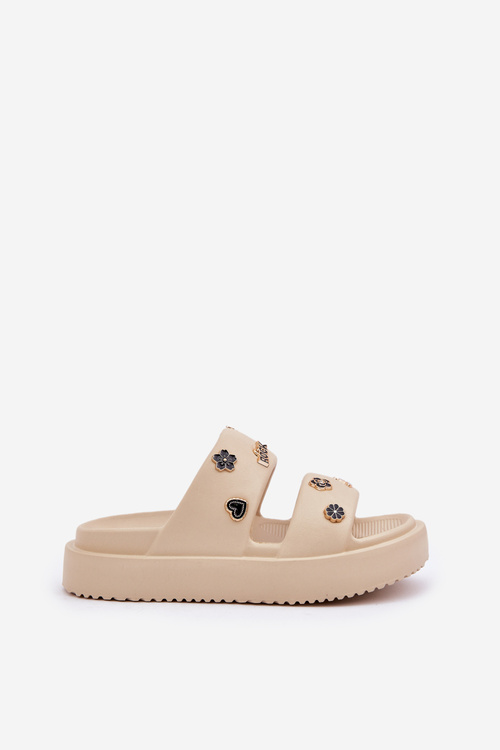 Dámské Pěnové Pantofle S Dekoracemi Béžové Ravanala