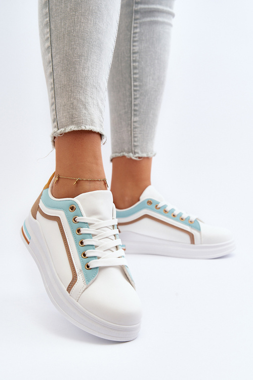 Dámské tenisky s flitry modré Elnami