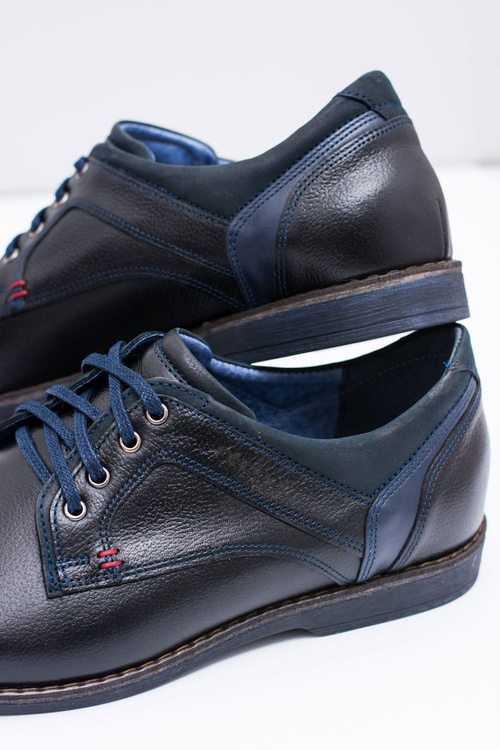 Nikopol Brązowe Skórzane Męskie Półbuty James