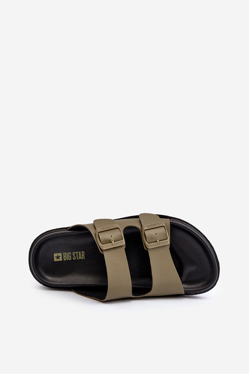 Lehké Pěnové Sandály Mužské Big Star MM174324 Tmavě Zelené