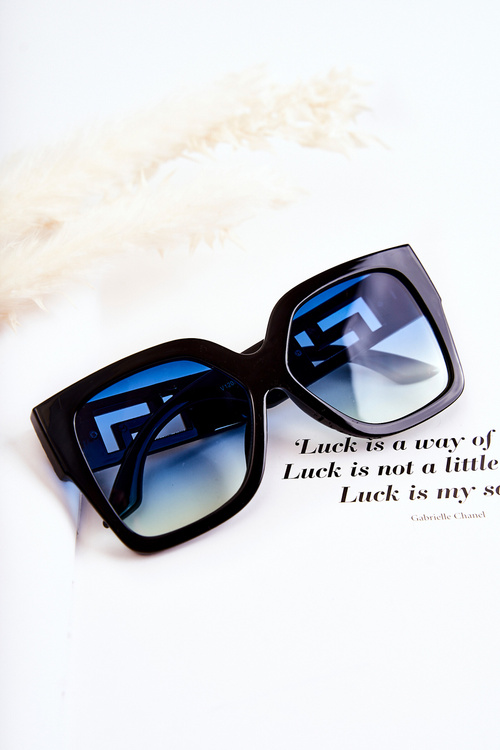 Dámske módne slnečné okuliare v120045 čierna a modrá