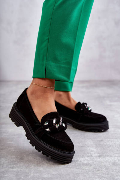 Dámske semišové topánky Laura Messi 2523 čierna