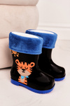 Detské izolované galoshes s Tiger Black