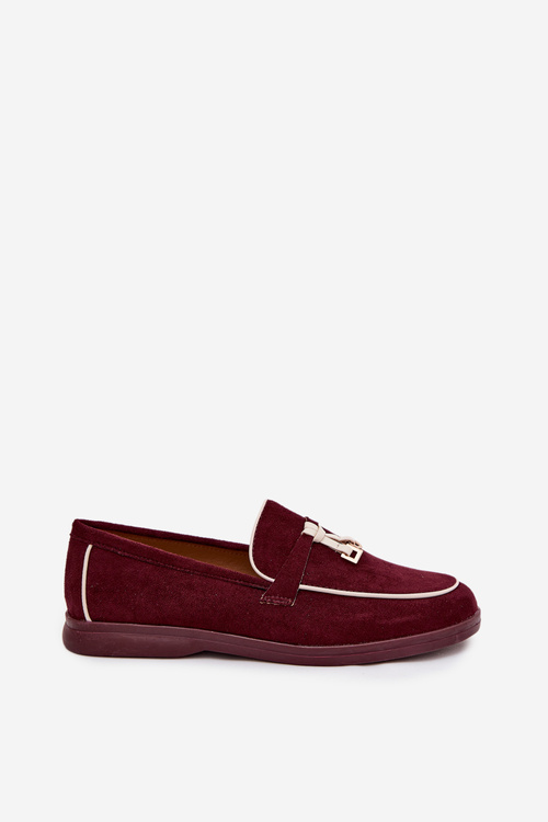 Mokasíny Loafers Ženy Z Eko Semišu Bordeaux Darwen