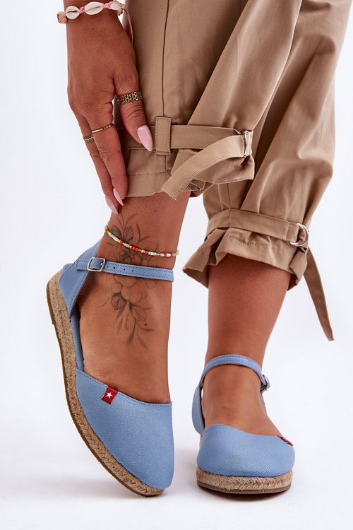 Dámske espadrilly na modrej platforme Big Star FF274532