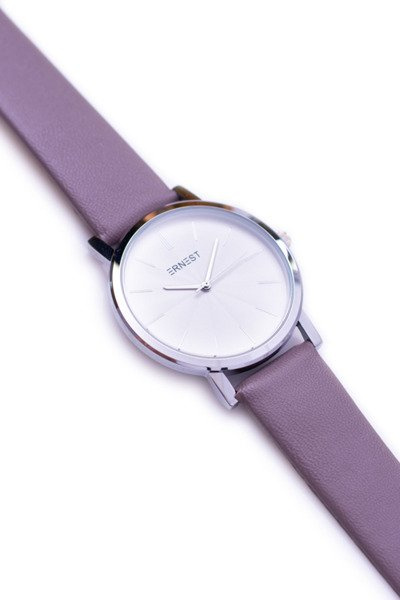 Dámské fialové Hodinky Ernest Vega Stříbrné Pouzdro