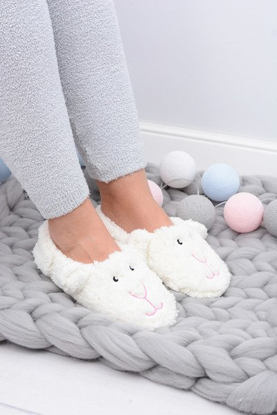 Soxo Dámske domáce papiere biele psy