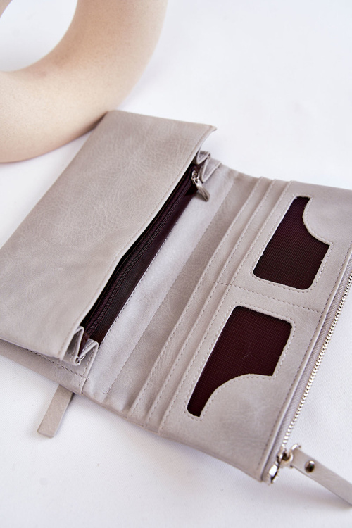 Dámská velká peněženka s magnetem šedá Connes