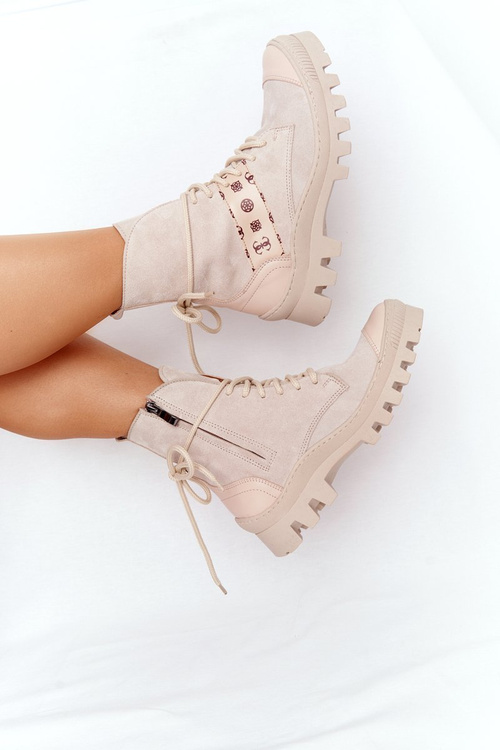 Suede Boots Workery Lewski Shoes 2942-0 Svetelná béža