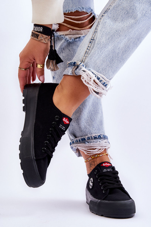 Dámské tenisky s nízkou platformou Lee Cooper LCW-23-44-1652L černé
