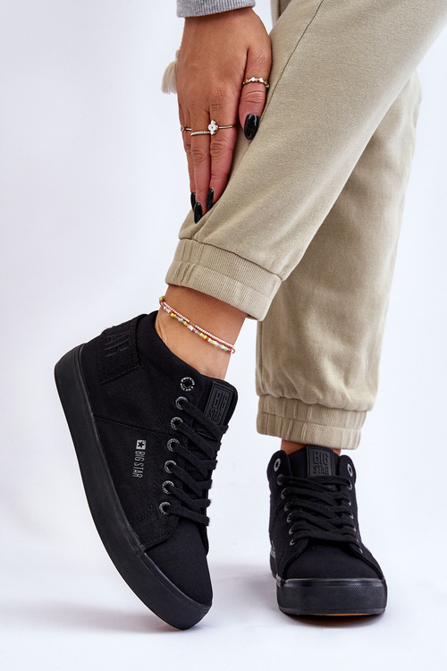 Dámske klasické vysoké tenisky Big Star LL274001 čierna