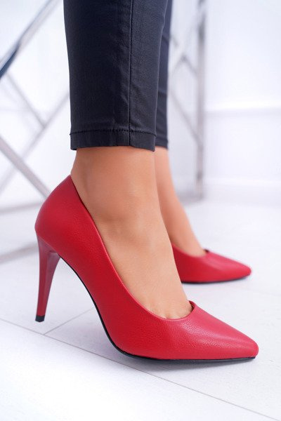 Sergio Leone Matte Pumps Red Feliciana