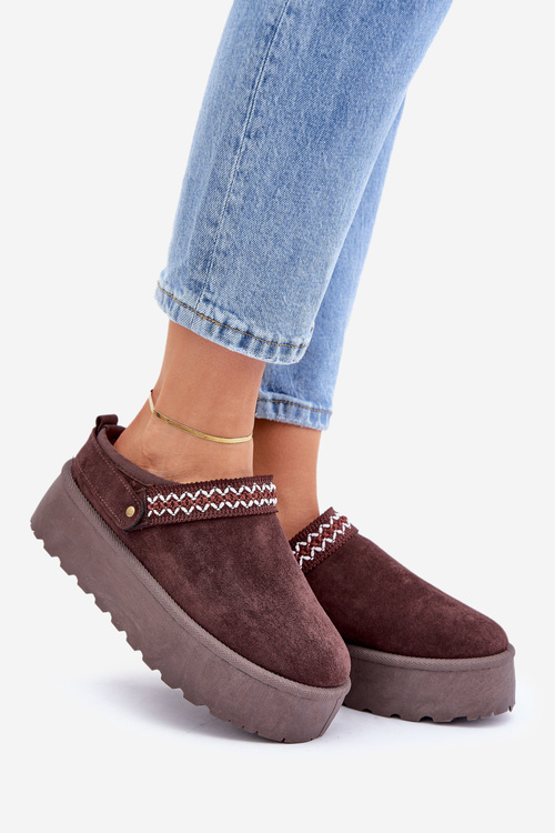 Sněhule S Dekorativním Vyšíváním Čokoládové Selithria