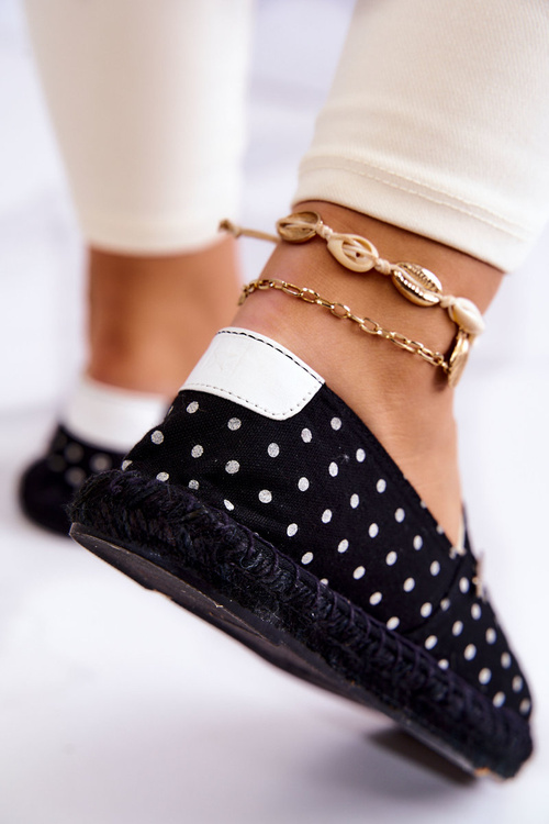 Dámské espadrilky s puntíky Big Star JJ274867 Černá