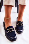Klasické mokasíry s Laura Messi 2531 Navy Blue Chain