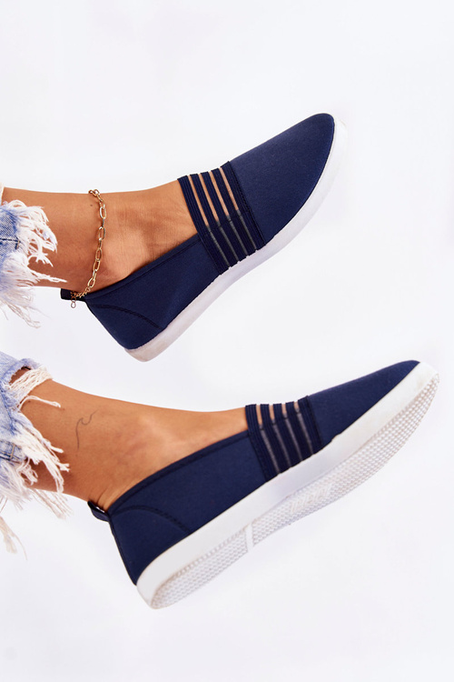 Dámské látkové tenisky Slip-On námořnická modre Lilis