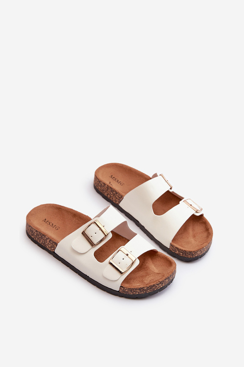 Dámské Žabky Na Korkové Podrážce Bílé Cortina