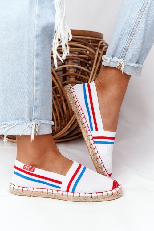 Espadrilky Na Pletené Podrážce Big Star HH274486 Bílé