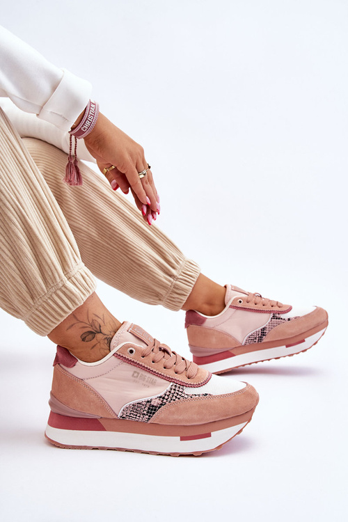 Módne tenisky pamäť penový systém Big Star LL274366 Pink