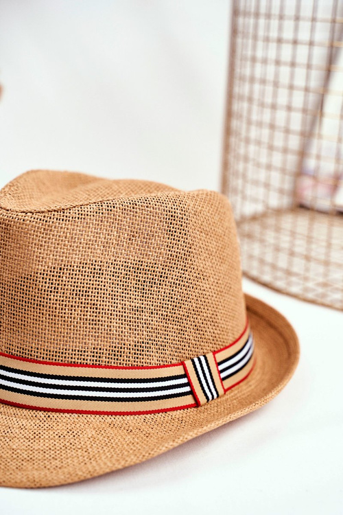 Dámsky klobúk Fedory, hnedý 100% papier