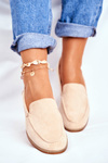Dámské Polobotky Slip-on Semišové Béžové Twinky