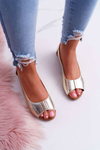 Ženské baleríny peep toe golden ereli