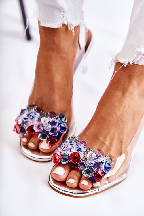 Elegantní lodičky S Ornamentem stříbrný Amalia