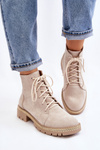 Flat Boots Lewski Shoes 3285 Světle béžová